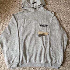 Fear of God Essentials Light Gray Hoodie
